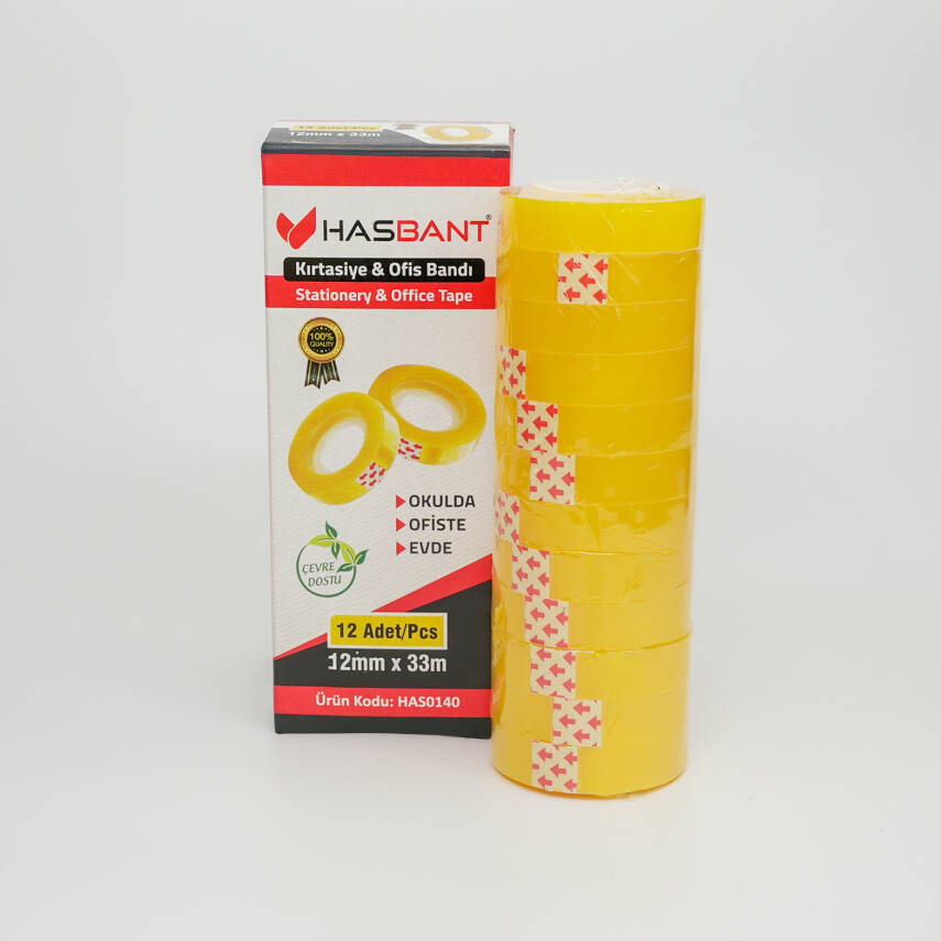 HAS BANT 12MMX33M KIRTASİYE & OFİS BANDI - 1