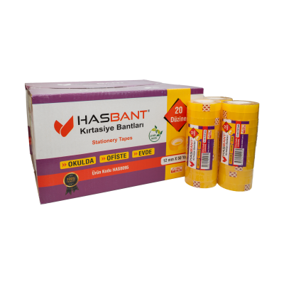 HAS BANT 12MMX50YARDS KIRTASİYE & OFİS BANDI 12'Lİ - 1