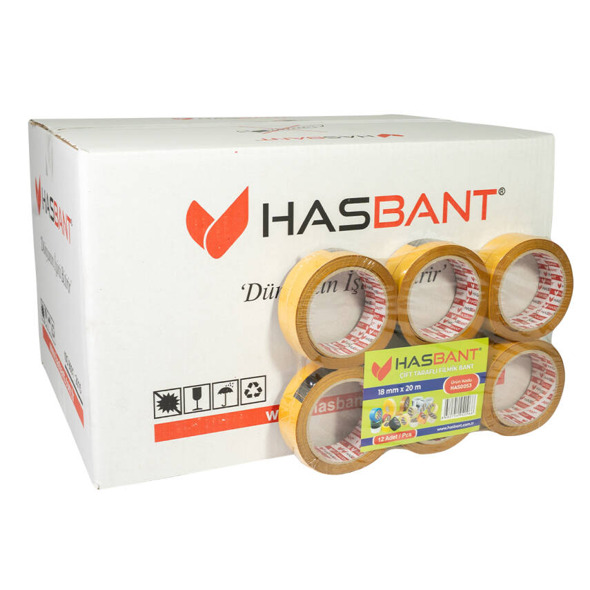 HAS BANT 18MMx20M ÇİFT TARAFLI FİLMİK BANT - 2