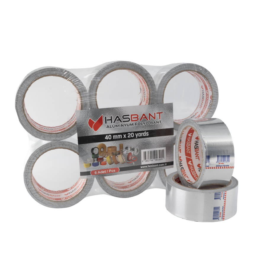 HAS BANT 40MMX20YARDS ALÜMİNYUM FOLYO BANT - 1