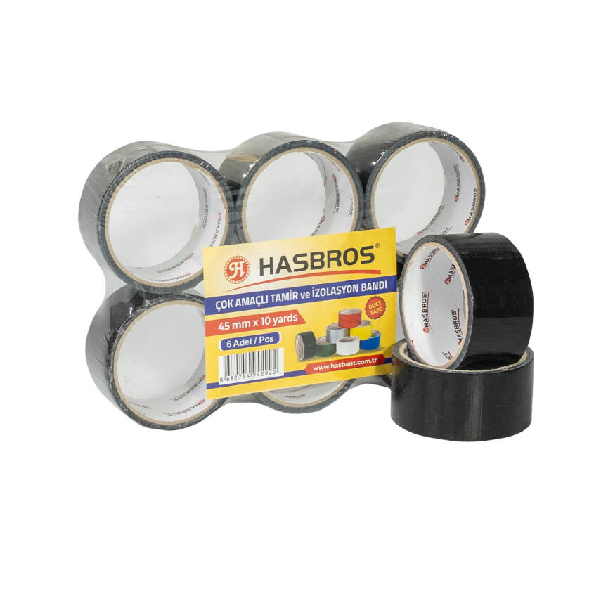 HASBROS 45MMx10YARDS ÇOK AMAÇLI TAMİR BANDI - SİYAH - 1