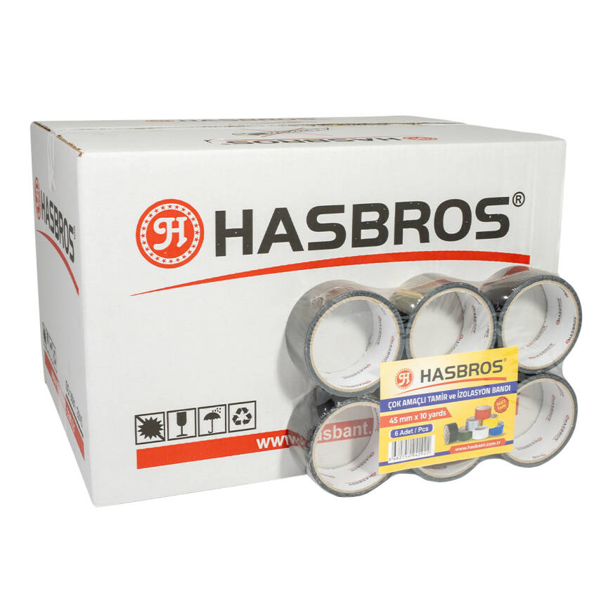 HASBROS 45MMx10YARDS ÇOK AMAÇLI TAMİR BANDI - SİYAH - 2