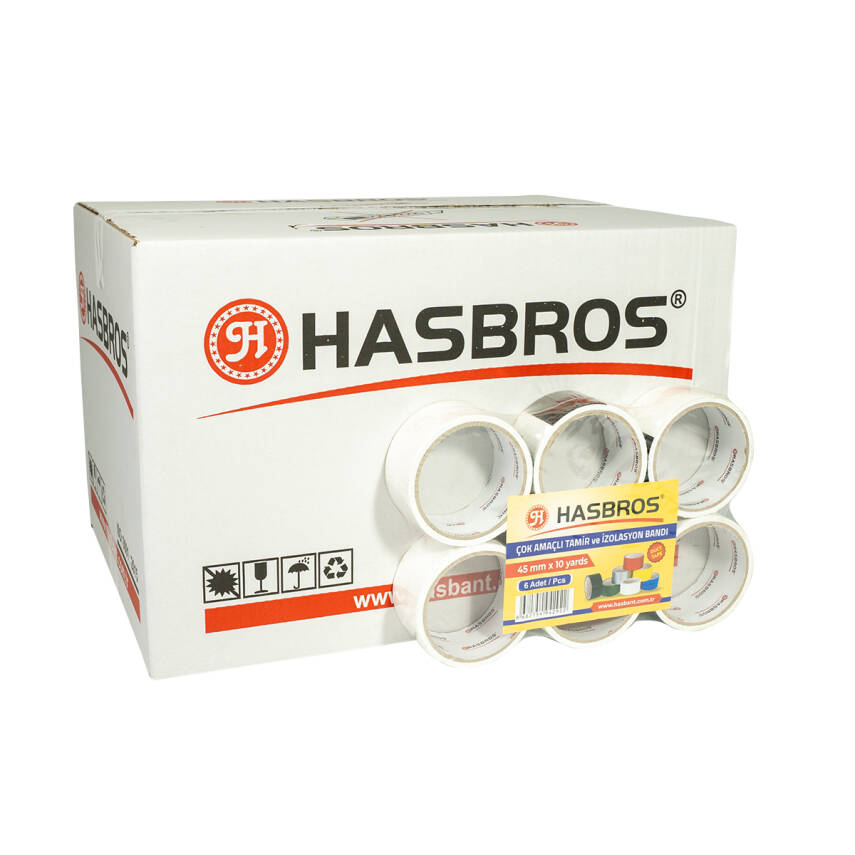 HASBROS 45MMx10YARDS ÇOK AMAÇLI TAMİR BANDI - BEYAZ - 2