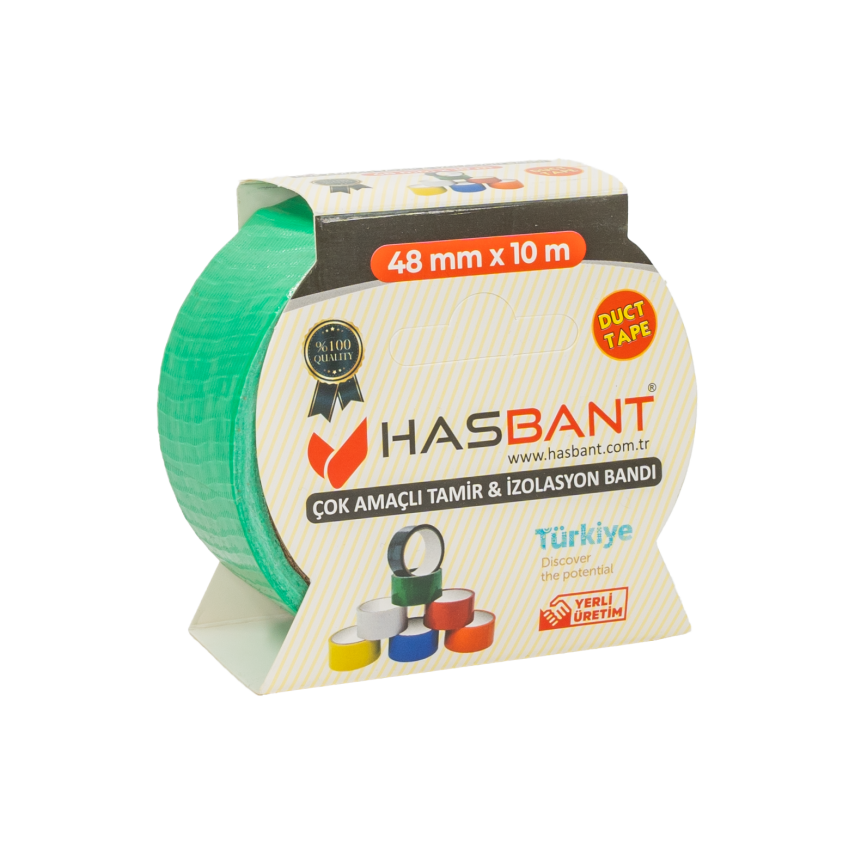 HAS BANT 48MMx10M ÇOK AMAÇLI TAMİR BANDI - YEŞİL - 1